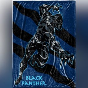Black Panther King of Wakanda Kids Throw, 46 x 60, Microfiber, Black, Marvel